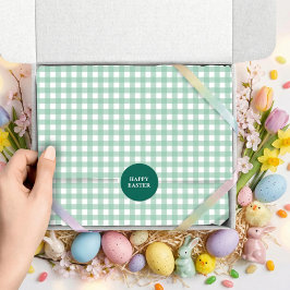 Papel De Seda Easter Spring Mint Green Gingham