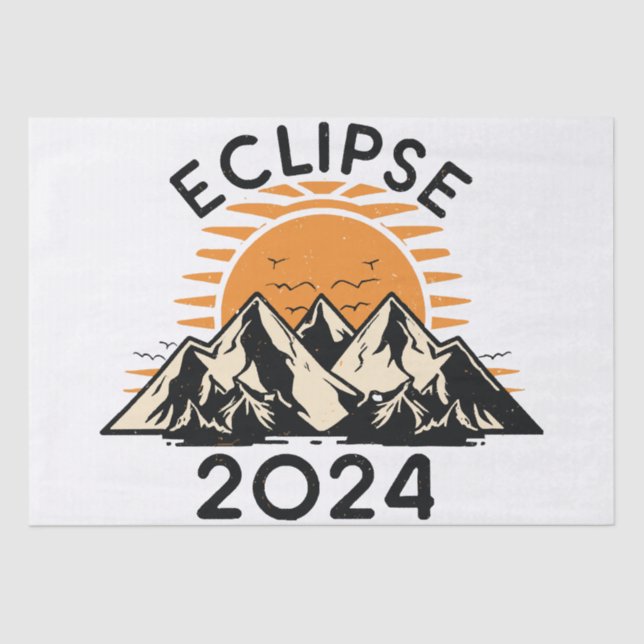 Papel De Seda Eclipse Solar Total 2024 (Frente )