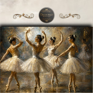 Papel De Seda Ecos da Decoupage de Ballet
