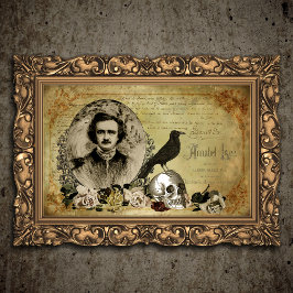 Papel De Seda Edgar Allen Poe Victorian Halloween Collage