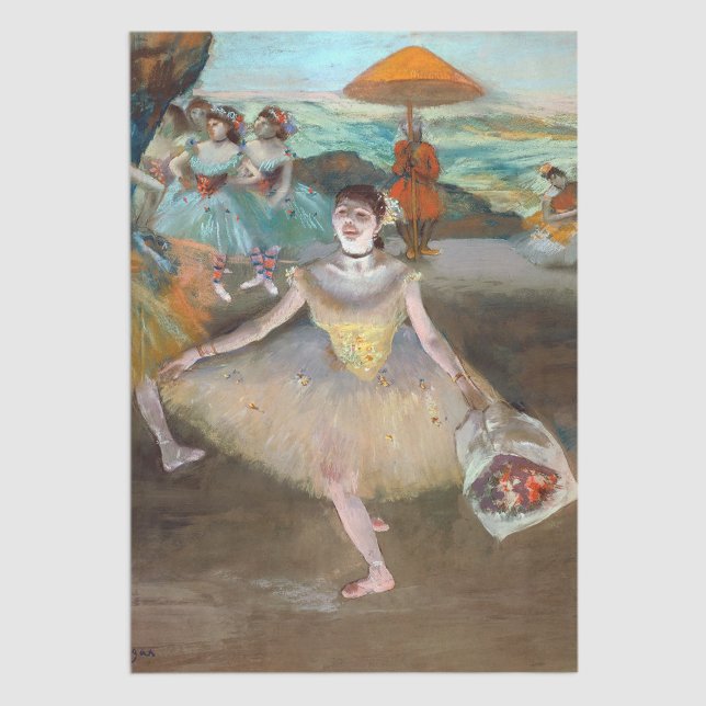 Papel De Seda Edgar Degas - Dançarino com Buquê, Banho com Palco (Criador carregado)