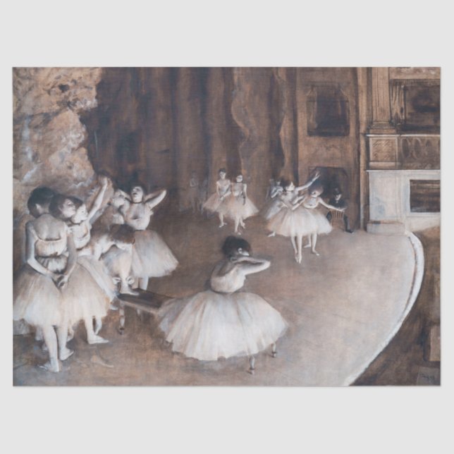 Papel De Seda Edgar Degas - Ensaio de Balés no Palco (Frente )