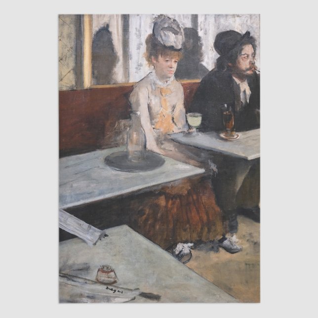 Papel De Seda Edgar Degas - Num Café / A Absinthe (Criador carregado)