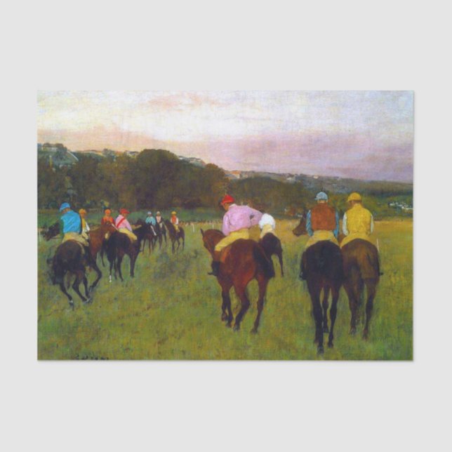 Papel De Seda Edgar Degas Race Horses em Longchamp (Frente )