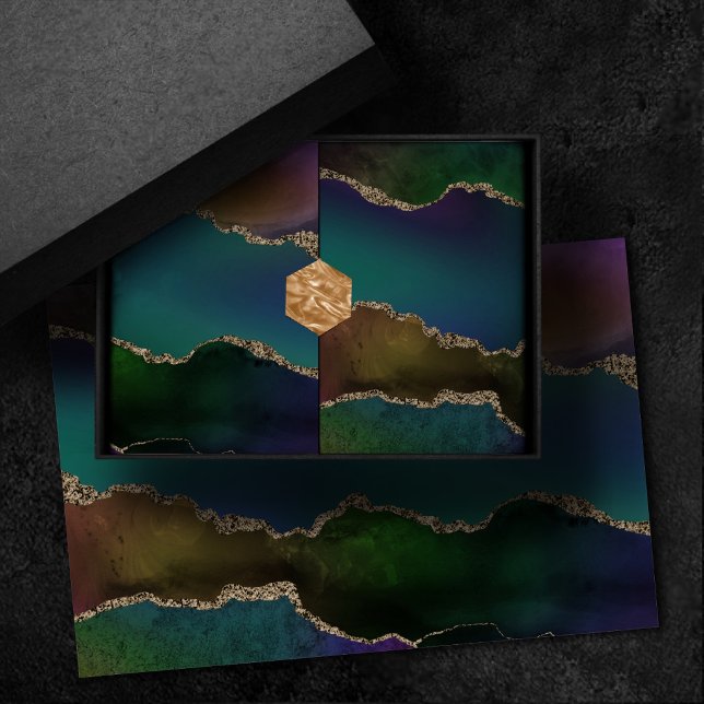 Papel De Seda Edgy Agate | Joalheiro-alce-místico-rosado-escura (Criador carregado)