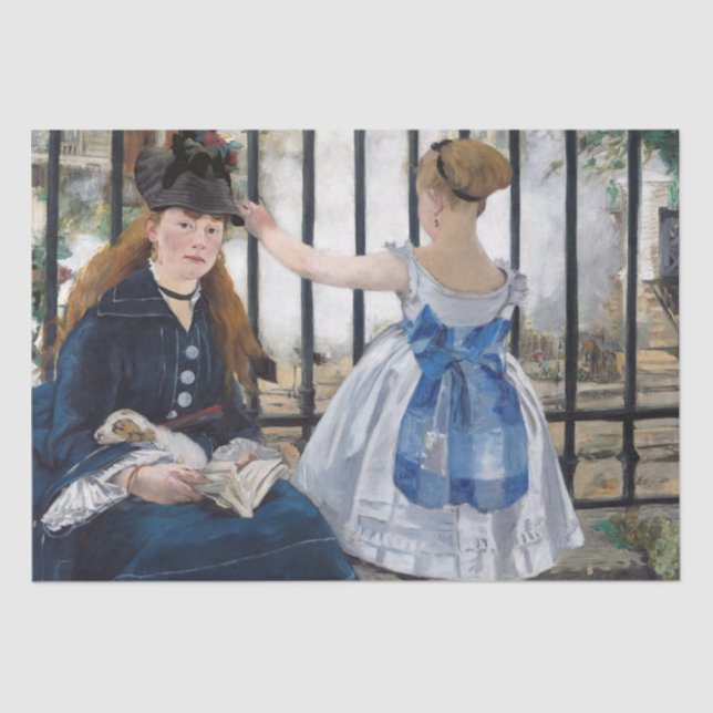 Papel De Seda Edouard Manet - A Via Ferroviária (Frente )