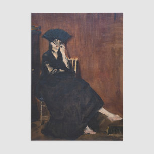 Papel De Seda Edouard Manet - Berthe Morisot com um Leque