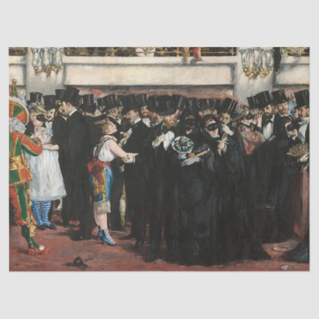 Papel De Seda Edouard Manet - Bola mascarada na Ópera (Frente )