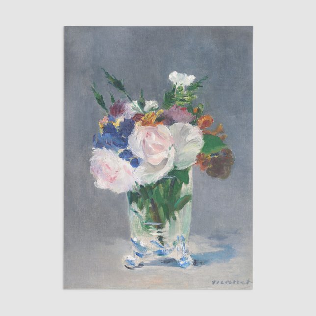 Papel De Seda Edouard Manet - Flores num Vaso Cristal (Criador carregado)