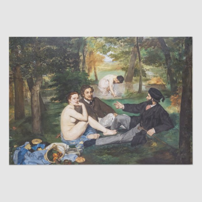 Papel De Seda Edouard Manet - Luncheon na Grass (Frente )