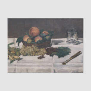 Papel De Seda Edouard Manet - Natureza Morta, Frutas em uma Mesa