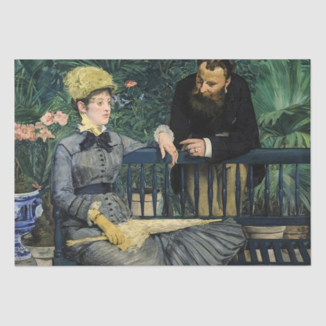 Papel De Seda Edouard Manet - No Conservatório (Frente )
