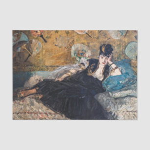 Papel De Seda Edouard Manet - Senhora com Leques
