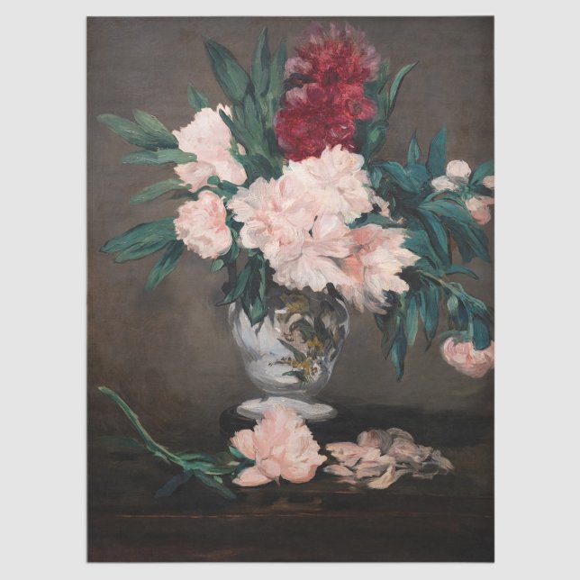 Papel De Seda Edouard Manet - Vaso de Peões em Pequeno Pedestal (Criador carregado)