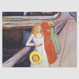 Papel De Seda Edvard Munch - As raparigas na Ponte 1901