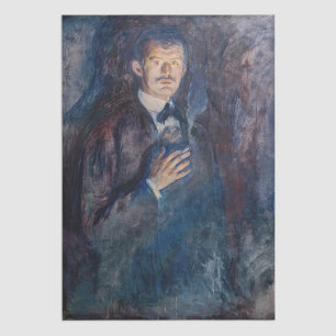 Papel De Seda Edvard Munch - Autorretrato com Cigarro