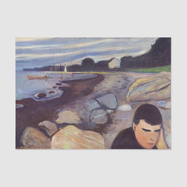 Papel De Seda Edvard Munch - Melancholy (Frente )