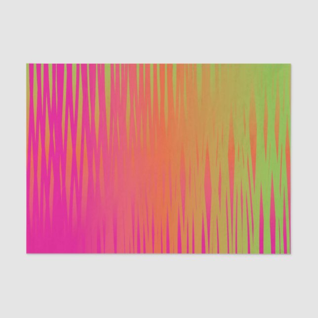 Papel De Seda Efeito do Scribble em um rosa, em uma laranja e em (Frente )