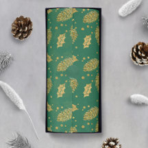Efeito Dourado Pine Cones em Verde