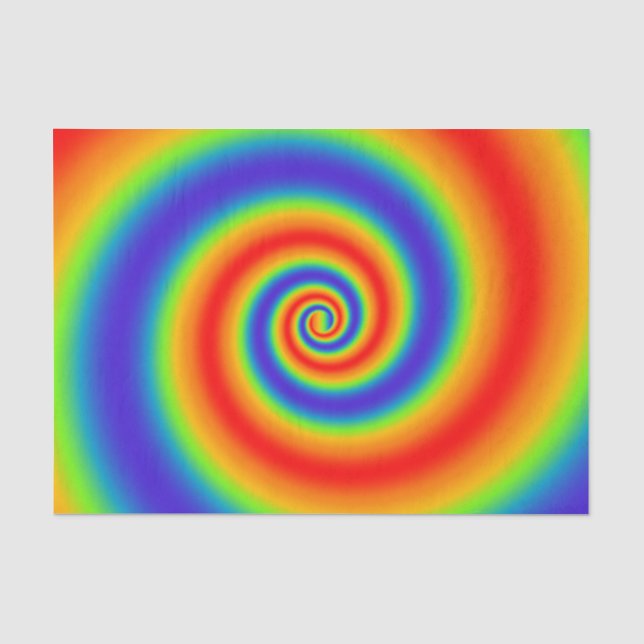 Papel De Seda Efeito Espiral Colorido Gradiente Original (Frente )