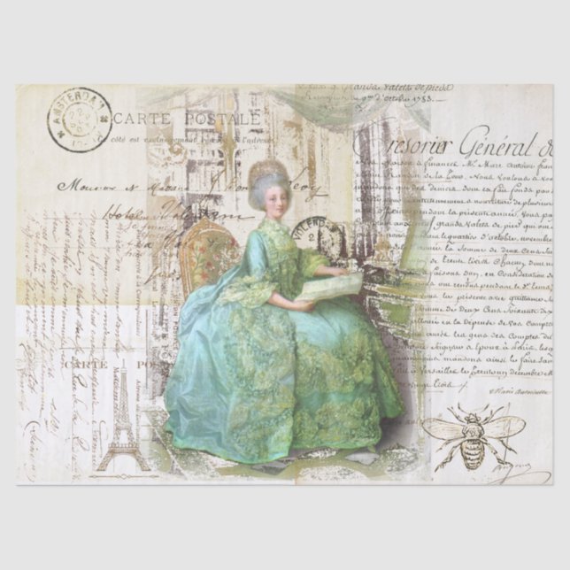 Papel De Seda Éfêmera Real do Século XVIII (Frente )