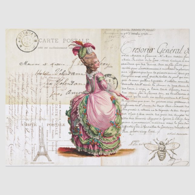 Papel De Seda Éfêmera Real do Século XVIII (Frente )