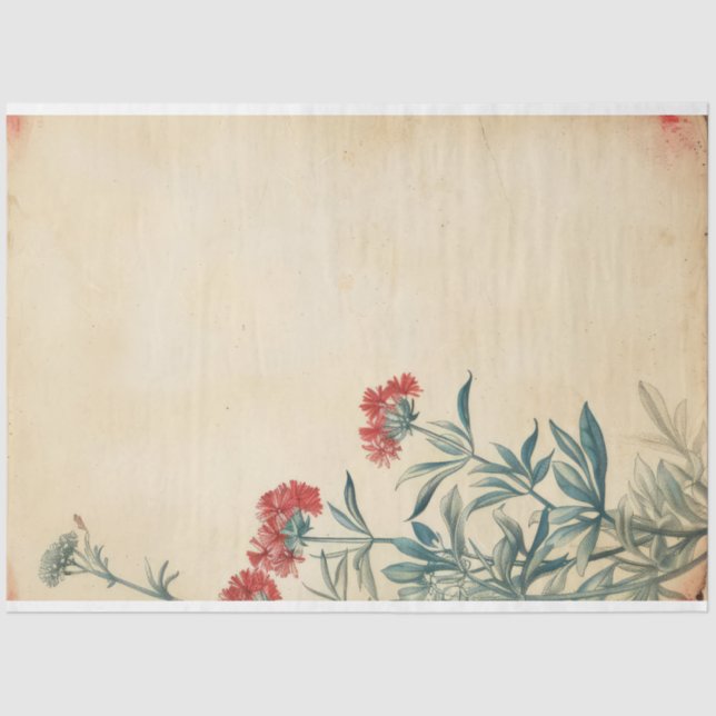 Papel De Seda Eficácia da ilustração da flor de Yseta (Frente )