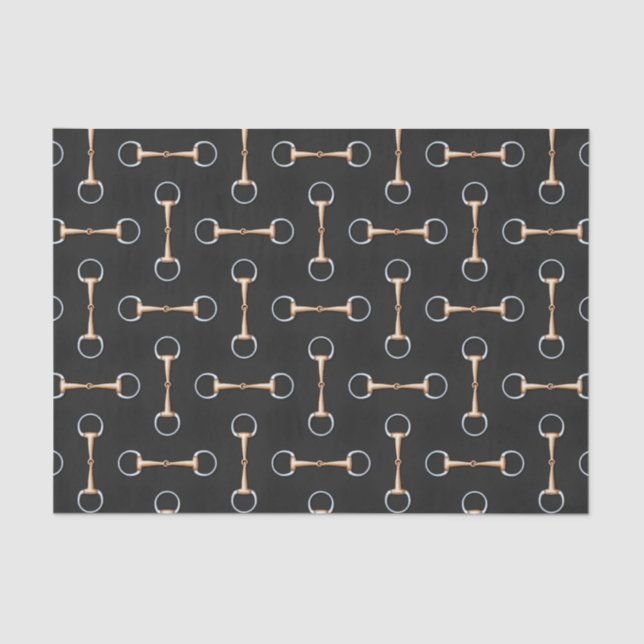 Papel De Seda Eggbutt Snaffle Bits Equestrian (Frente )