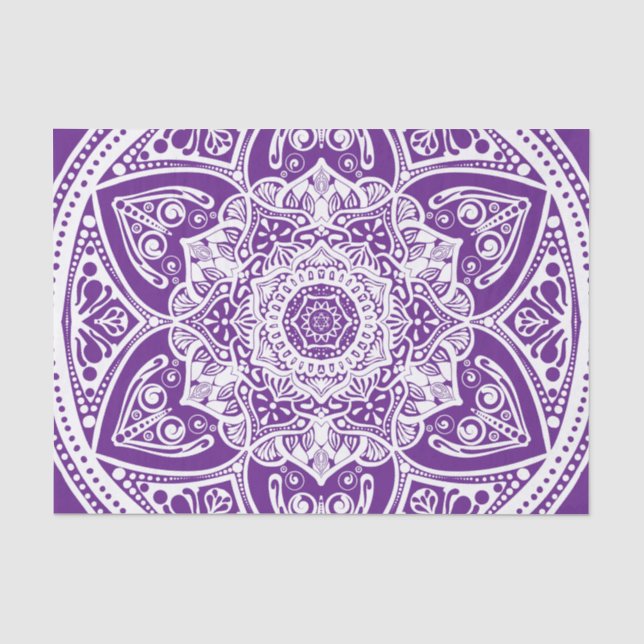 Papel De Seda EggPlant Mandala (Frente )