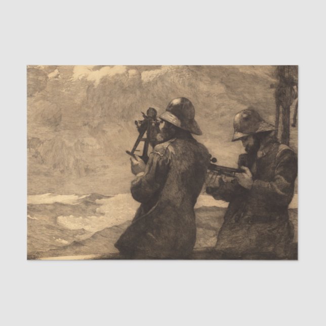 Papel De Seda Eight Bells, 1887 by Winslow Homer (Frente )