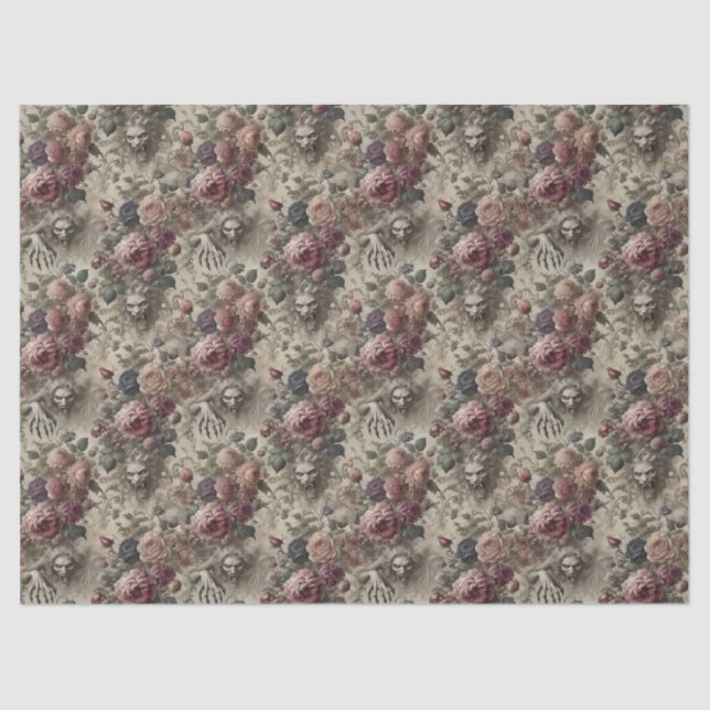 Papel De Seda Ela tem velas - Floral Gótico (Frente )