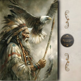 Papel De Seda Elder Chief & Landing Eagle Decoupage