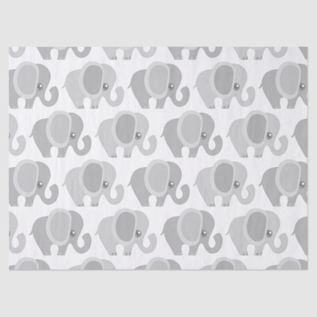 Papel De Seda Elefante bonito do ponto morto do bebê (Frente )