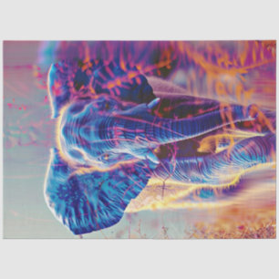 Papel De Seda Elefante Colorido Vibrante de Dissociação