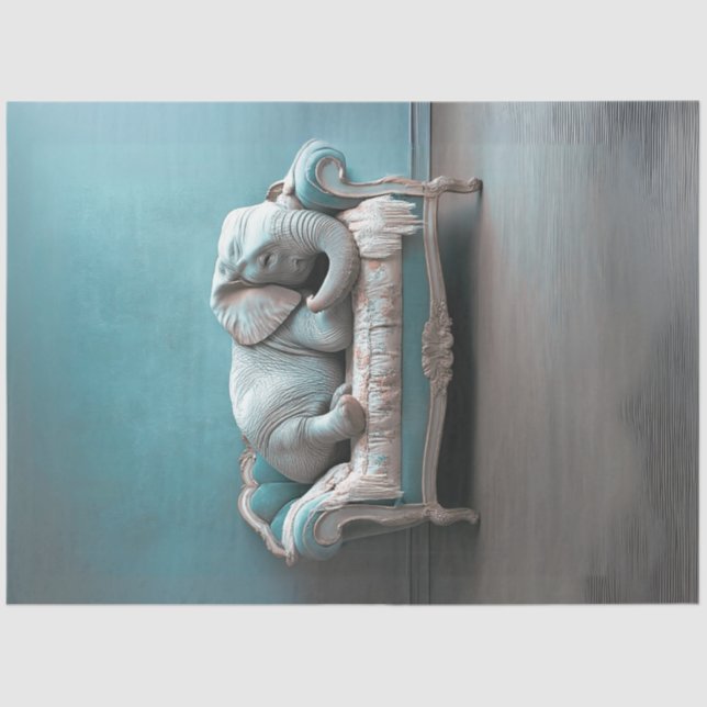 Papel De Seda Elefante de desacoplamento que vive em sofá de vin (Frente )