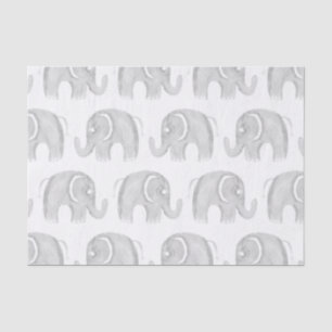 Papel De Seda Elefante pintado mão da aguarela moderna do branc