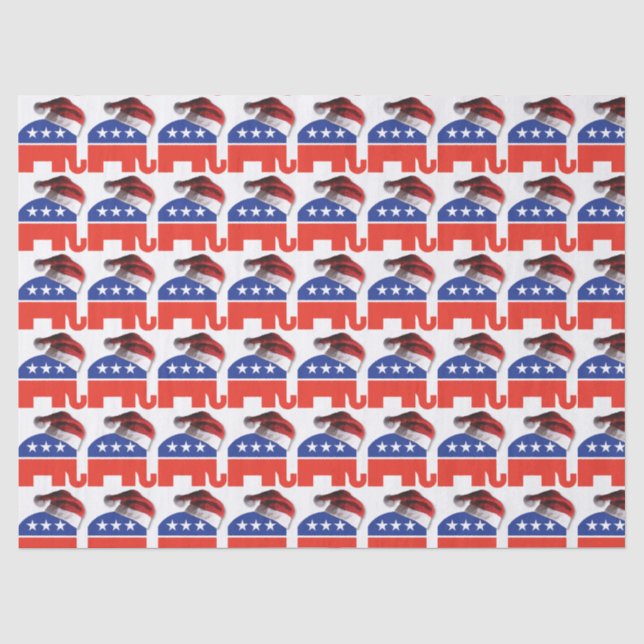 Papel De Seda Elefante Republicano Santa Claus (Frente )