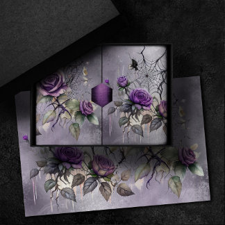 Papel De Seda Elegância da teia | Creepto Belo Rosa Floral