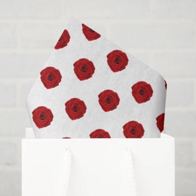 Papel De Seda Elegância de rosas vermelhas Equestres (Sacola de presentes)