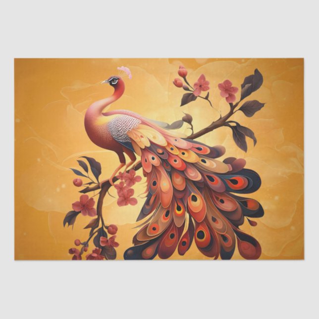 Papel De Seda Elegância em penas (Frente )