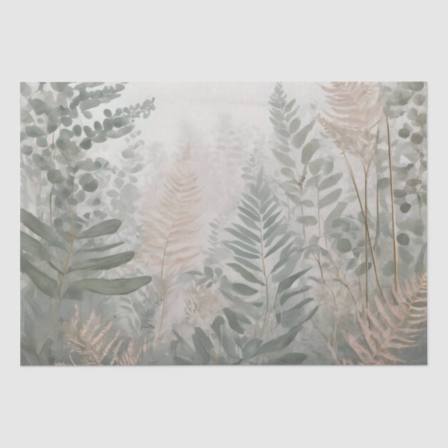 Papel de seda Elegância Floresta Nebulosa (Frente )