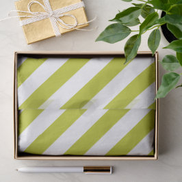 Papel De Seda Elegant Chartreuse and White Striped Pattern