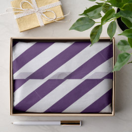 Papel De Seda Elegant Dark Purple and White Striped Pattern