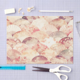 Papel De Seda Elegant Japanese Folding Fan Watercolor