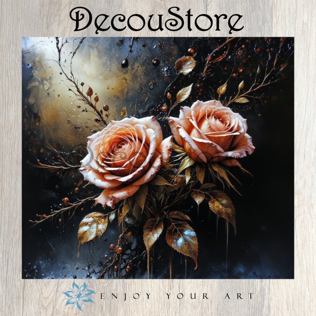 Papel De Seda Elegant Pair of Roses Decoupage (Criador carregado)