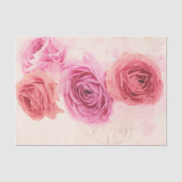 Papel De Seda Elegant pink bouquets