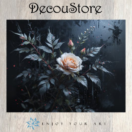 Papel De Seda Elegant Pink Rose Decoupage