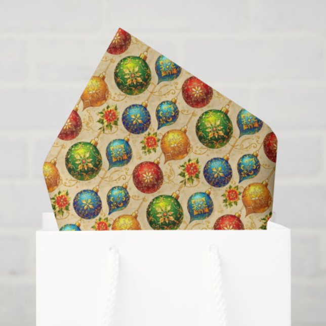 Papel De Seda Elegant Vintage Ornaments (Sacola de presentes)