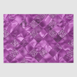 Papel De Seda Elegante ameixa brilho diamante padrão de treliça