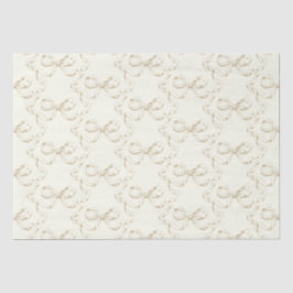 Papel De Seda Elegante Arco Préppy Vintage Feminino Toile Bege